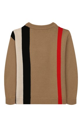 Детский шерстяной пуловер BURBERRY светло-серого цвета по цене 21800 руб., арт. 8017868 | Фото 2 Детский шерстяной пуловер BURBERRY светло-серого цвета, арт. 8017868 | Фото 2