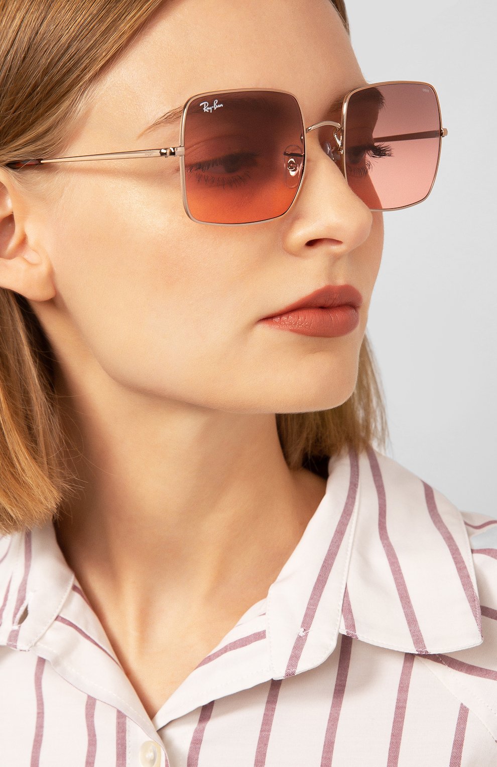 Женские солнцезащитные очки RAY-BAN розового цвета по цене 12900 руб., арт. 1971-9151AA | Фото 2 Женские солнцезащитные очки RAY-BAN розового цвета, арт. 1971-9151AA | Фото 2