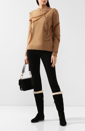 Женские замшевые сапоги rodeo DOLCE & GABBANA черного цвета по цене 108000 руб., арт. CU0582/AA394 | Фото 2 Женские замшевые сапоги rodeo DOLCE & GABBANA черного цвета, арт. CU0582/AA394 | Фото 2