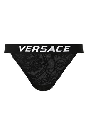 Женские трусы-слипы VERSACE черного цвета по цене 8495 руб., арт. AUD10002/AZ00018 | Фото 1 Женские трусы-слипы VERSACE черного цвета, арт. AUD10002/AZ00018 | Фото 1 (Материал внешний: Синтетический материал; Статус проверки: Проверена категория)