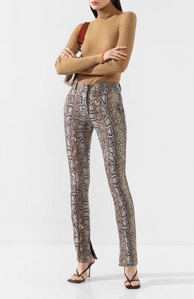 Женские хлопковые брюки VICTORIA BECKHAM хаки цвета по цене 69400 руб., арт. TR SLM 21004C | Фото 2 Женские хлопковые брюки VICTORIA BECKHAM хаки цвета, арт. TR SLM 21004C | Фото 2
