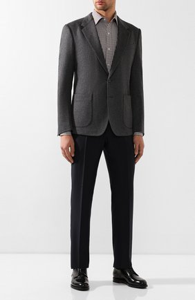 Мужская хлопковая сорочка TOM FORD коричневого цвета по цене 42850 руб., арт. 6FT073/94S1JE | Фото 2 Мужская хлопковая сорочка TOM FORD коричневого цвета, арт. 6FT073/94S1JE | Фото 2