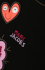 Детское платье MARC JACOBS (THE) черного цвета, арт. W12293 | Фото 3 (Рукава: Длинные; Материал внешний: Синтетический материал, Хлопок; Статус проверки: Проверено, Проверена категория; Девочки Кросс-КТ: Платье-одежда)