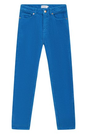 Детские вельветовые брюки INDEE голубого цвета, арт. F0REVER/H0RIZ0N/8Y-10Y | Фото 1 (Материал внешний: Хлопок; Статус проверки: Проверена категория; Девочки Кросс-КТ: Брюки-одежда)