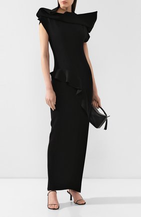 Женское платье-макси RICK OWENS черного цвета по цене 116000 руб., арт. R019F5686/KST | Фото 2 Женское платье-макси RICK OWENS черного цвета, арт. R019F5686/KST | Фото 2