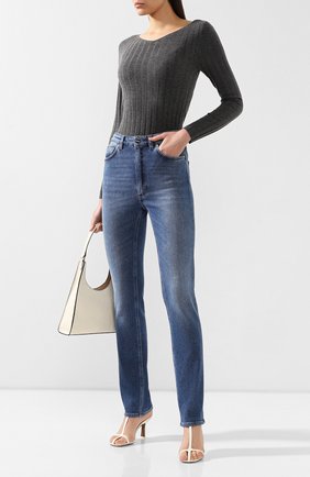 Женские джинсы TOTÊME голубого цвета по цене 14800 руб., арт. STANDARD DENIM 32 193-231-741 | Фото 2 Женские джинсы TOTÊME голубого цвета, арт. STANDARD DENIM 32 193-231-741 | Фото 2