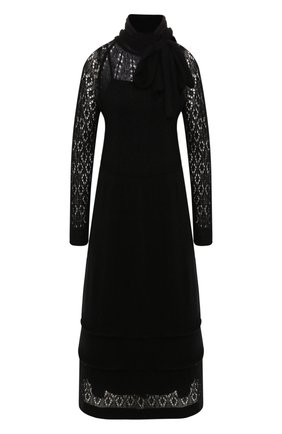 Женское платье-миди REDVALENTINO черного цвета по цене 78200 руб., арт. SR0KDA83/4M3 | Фото 1 Женское платье-миди REDVALENTINO черного цвета, арт. SR0KDA83/4M3 | Фото 1