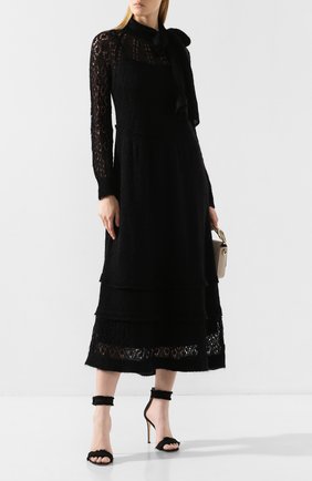 Женское платье-миди REDVALENTINO черного цвета по цене 78200 руб., арт. SR0KDA83/4M3 | Фото 2 Женское платье-миди REDVALENTINO черного цвета, арт. SR0KDA83/4M3 | Фото 2
