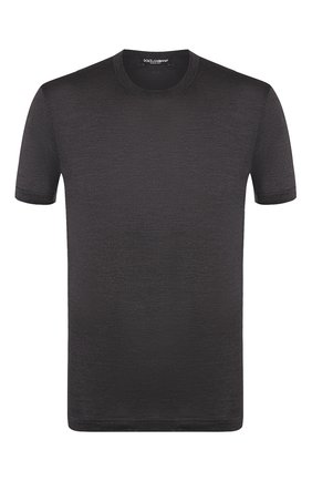 Мужская шелковая футболка DOLCE & GABBANA темно-серого цвета по цене 45600 руб., арт. G8KC0T/FU75F | Фото 1 Мужская шелковая футболка DOLCE & GABBANA темно-серого цвета, арт. G8KC0T/FU75F | Фото 1
