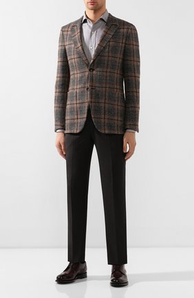 Мужская хлопковая сорочка TOM FORD черно-белого цвета по цене 43650 руб., арт. 6FT123/94S1AX | Фото 2 Мужская хлопковая сорочка TOM FORD черно-белого цвета, арт. 6FT123/94S1AX | Фото 2