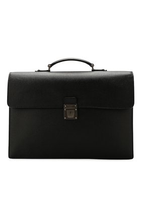 Мужской кожаный портфель SERAPIAN черного цвета по цене 94400 руб., арт. SEV0LMLL5971M40B | Фото 1 Мужской кожаный портфель SERAPIAN черного цвета, арт. SEV0LMLL5971M40B | Фото 1