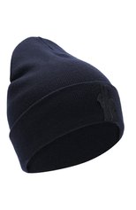 Мужская шерстяная шапка MONCLER темно-синего цвета, арт. E2-097-00261-00-09974 | Фото 1 (Материал: Текстиль, Шерсть; Кросс-КТ: Трикотаж)