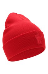 Мужская шерстяная шапка MONCLER красного цвета, арт. E2-097-00261-00-09974 | Фото 1 (Материал: Текстиль, Шерсть; Кросс-КТ: Трикотаж; Статус проверки: Проверено, Проверена категория)