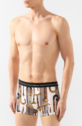 Мужские хлопковые боксеры DOLCE & GABBANA бежевого цвета по цене 5725 руб., арт. M3A03J/FS73W | Фото 2 Мужские хлопковые боксеры DOLCE & GABBANA бежевого цвета, арт. M3A03J/FS73W | Фото 2