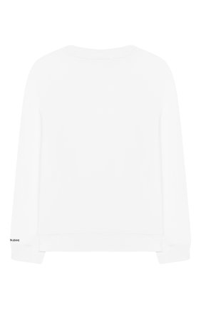 Детский хлопковый свитшот CALVIN KLEIN JEANS белого цвета по цене 6100 руб., арт. IU0IU00112 | Фото 2 Детский хлопковый свитшот CALVIN KLEIN JEANS белого цвета, арт. IU0IU00112 | Фото 2