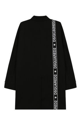 Детский тренч DSQUARED2 черного цвета по цене 44950 руб., арт. DQ03NV-D00P1 | Фото 2 Детский тренч DSQUARED2 черного цвета, арт. DQ03NV-D00P1 | Фото 2 (Материал внешний: Полиэстер, Синтетический материал; Рукава: Длинные; Материал подклада: Вискоза; Статус проверки: Проверено; Кросс-КТ: Сезон: демисезон; Ростовка одежда: 12 лет | 152 см, 16 лет | 164 см, 8 лет | 128 см)