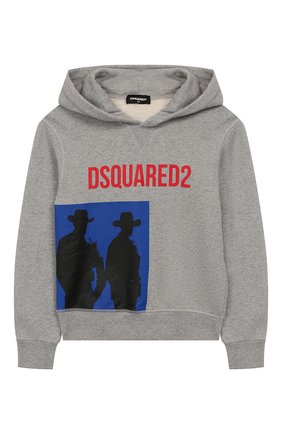 Детский хлопковое худи DSQUARED2 серого цвета по цене 10400 руб., арт. DQ03M4-D00G5 | Фото 1 Детский хлопковое худи DSQUARED2 серого цвета, арт. DQ03M4-D00G5 | Фото 1