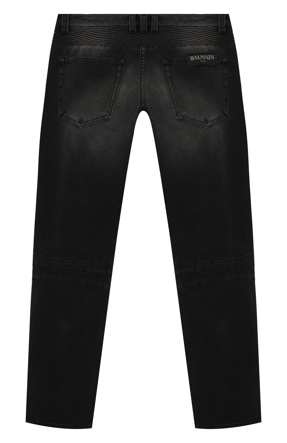 Детские джинсы с потертостями BALMAIN черного цвета, арт. 6L6550/LB020/12-16 | Фото 2 (Материал внешний: Хлопок; Статус проверки: Проверено, Проверена категория)