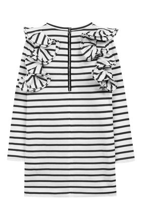 Детское хлопковое платье BALMAIN черно-белого цвета по цене 27650 руб., арт. 6L1040/LA840/4-10 | Фото 2 Детское хлопковое платье BALMAIN черно-белого цвета, арт. 6L1040/LA840/4-10 | Фото 2