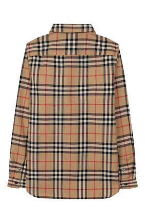 Детская хлопковая рубашка BURBERRY бежевого цвета по цене 13900 руб., арт. 8017792 | Фото 2 Детская хлопковая рубашка BURBERRY бежевого цвета, арт. 8017792 | Фото 2