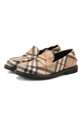 Детские кожаные пенни-лоферы BURBERRY разноцветного цвета по цене 31850 руб., арт. 8015348 | Фото 1 Детские кожаные пенни-лоферы BURBERRY разноцветного цвета, арт. 8015348 | Фото 1 (Статус проверки: Проверено, Проверена категория; Мальчики Кросс-КТ: лоферы; Материал внутренний: Натуральная кожа; Материал внешний: Кожа)