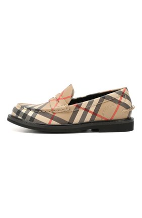 Детские кожаные пенни-лоферы BURBERRY разноцветного цвета по цене 31850 руб., арт. 8015348 | Фото 2 Детские кожаные пенни-лоферы BURBERRY разноцветного цвета, арт. 8015348 | Фото 2 (Статус проверки: Проверено, Проверена категория; Мальчики Кросс-КТ: лоферы; Материал внутренний: Натуральная кожа; Материал внешний: Кожа)