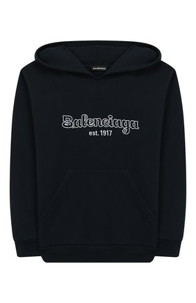 Детский хлопковое худи BALENCIAGA синего цвета по цене 24550 руб., арт. 558143/TFV21 | Фото 1 Детский хлопковое худи BALENCIAGA синего цвета, арт. 558143/TFV21 | Фото 1
