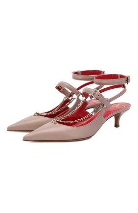 Кожаные туфли Valentino Garavani Chain | Фото №1 Кожаные туфли Valentino Garavani Chain | Фото №1