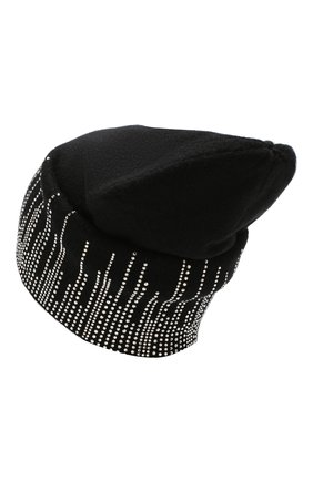 Женская кашемировая шапка WILLIAM SHARP черного цвета, арт. HT 19-47 | Фото 2 (Материал: Шерсть, Кашемир, Текстиль; Статус проверки: Проверена категория)