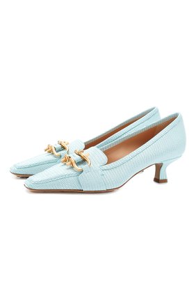 Женская кожаные туфли BOTTEGA VENETA голубого цвета по цене 59950 руб., арт. 592037/VA460 | Фото 1 Женская кожаные туфли BOTTEGA VENETA голубого цвета, арт. 592037/VA460 | Фото 1