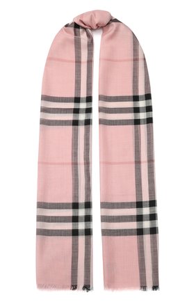 Мужские шарф из смеси шерсти и шелка BURBERRY розового цвета по цене 26700 руб., арт. 8015403 | Фото 1 Мужские шарф из смеси шерсти и шелка BURBERRY розового цвета, арт. 8015403 | Фото 1