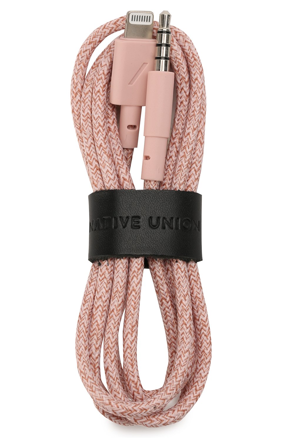 Кабель lightning/3.5mm NATIVE UNION розового цвета, арт. BELT-L-AUX-ROSE | Фото 1 (Региональные ограничения белый список (Axapta Mercury): RU; Статус проверки: Проверена категория)