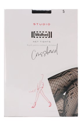 Женские колготки crossband net WOLFORD черного цвета по цене 4500 руб., арт. 19255 | Фото 1 Женские колготки crossband net WOLFORD черного цвета, арт. 19255 | Фото 1