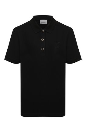 Женское хлопковое поло BURBERRY черного цвета по цене 26100 руб., арт. 8015211 | Фото 1 Женское хлопковое поло BURBERRY черного цвета, арт. 8015211 | Фото 1