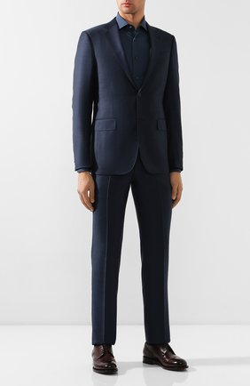 Мужская хлопковая сорочка ERMENEGILDO ZEGNA темно-синего цвета по цене 23200 руб., арт. 601072/9MS0BR | Фото 2 Мужская хлопковая сорочка ERMENEGILDO ZEGNA темно-синего цвета, арт. 601072/9MS0BR | Фото 2