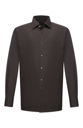 Мужская хлопковая сорочка ERMENEGILDO ZEGNA хаки цвета по цене 35350 руб., арт. 601065/9MS0BR | Фото 1 Мужская хлопковая сорочка ERMENEGILDO ZEGNA хаки цвета, арт. 601065/9MS0BR | Фото 1 (Длина (для топов): Стандартные; Статус проверки: Проверено, Проверена категория; Рукава: Длинные; Материал внешний: Хлопок; Мужское Кросс-КТ: Сорочка-одежда; Случай: Формальный; Принт: Однотонные; Манжеты: На пуговицах; Воротник: Акула)