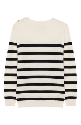 Детский пуловер из хлопка и шерсти SONIA RYKIEL ENFANT черно-белого цвета по цене 19950 руб., арт. 19W1KN10 | Фото 2 Детский пуловер из хлопка и шерсти SONIA RYKIEL ENFANT черно-белого цвета, арт. 19W1KN10 | Фото 2 (Материал внешний: Хлопок, Шерсть; Рукава: Длинные; Девочки Кросс-КТ: Пуловер-одежда; Принт: С принтом; Статус проверки: Проверена категория; Ростовка одежда: 6 лет | 116 см, 8 лет | 128 см, 10 - 11 лет | 140 - 146см, 12 лет | 152 см, 13 - 15 лет | 158 см)