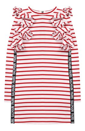 Детское хлопковое платье BALMAIN красного цвета по цене 38250 руб., арт. 6L1040/LA840/12-16 | Фото 1 Детское хлопковое платье BALMAIN красного цвета, арт. 6L1040/LA840/12-16 | Фото 1 (Материал внешний: Хлопок; Рукава: Длинные; Случай: Повседневный; Девочки Кросс-КТ: Платье-одежда; Статус проверки: Проверена категория)