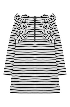 Детское хлопковое платье BALMAIN черно-белого цвета по цене 31850 руб., арт. 6L1040/LA840/12-16 | Фото 2 Детское хлопковое платье BALMAIN черно-белого цвета, арт. 6L1040/LA840/12-16 | Фото 2
