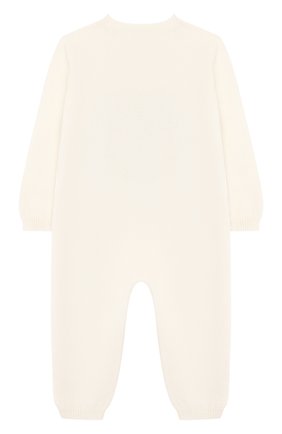 Детский комбинезон из шерсти и кашемира BABY T белого цвета, арт. 19AI051TB/1M-12M | Фото 2 (Статус проверки: Проверена категория)