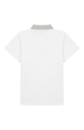 Детское хлопковое поло LANVIN белого цвета по цене 9965 руб., арт. 4L8111/LD920/10-14 | Фото 2 Детское хлопковое поло LANVIN белого цвета, арт. 4L8111/LD920/10-14 | Фото 2