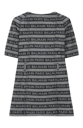 Детское хлопковое платье BALMAIN синего цвета по цене 38250 руб., арт. 6L1161/LC060/4-10 | Фото 2 Детское хлопковое платье BALMAIN синего цвета, арт. 6L1161/LC060/4-10 | Фото 2