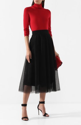 Женская водолазка из смеси шерсти и шелка REDVALENTINO красного цвета по цене 32850 руб., арт. SR0KC03R/4A7 | Фото 2 Женская водолазка из смеси шерсти и шелка REDVALENTINO красного цвета, арт. SR0KC03R/4A7 | Фото 2