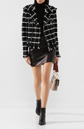 Женская куртка из смеси шелка и хлопка BALMAIN черно-белого цвета по цене 354500 руб., арт. SH08242/S006 | Фото 2 Женская куртка из смеси шелка и хлопка BALMAIN черно-белого цвета, арт. SH08242/S006 | Фото 2