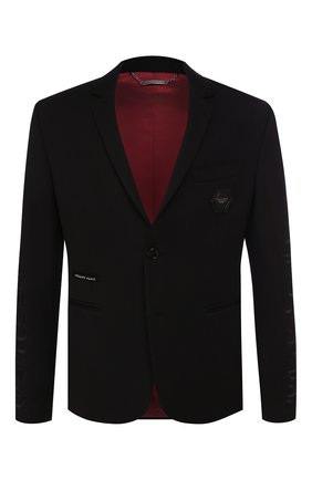 Мужской пиджак из вискозы PHILIPP PLEIN черного цвета по цене 121500 руб., арт. MRF0984 | Фото 1 Мужской пиджак из вискозы PHILIPP PLEIN черного цвета, арт. MRF0984 | Фото 1