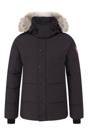 Мужская пуховик wyndham с меховой отделкой CANADA GOOSE темно-синего цвета по цене 99500 руб., арт. 3808M | Фото 1 Мужская пуховик wyndham с меховой отделкой CANADA GOOSE темно-синего цвета, арт. 3808M | Фото 1