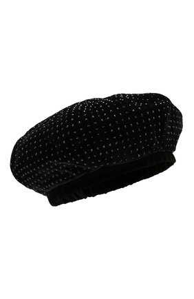 Женский берет из вискозы SAINT LAURENT черного цвета по цене 52600 руб., арт. 593081/3YD19 | Фото 1 Женский берет из вискозы SAINT LAURENT черного цвета, арт. 593081/3YD19 | Фото 1