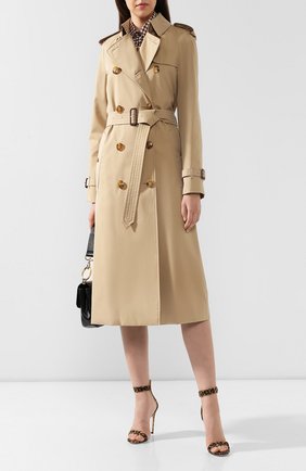 Женский хлопковый тренч waterloo BURBERRY бежевого цвета по цене 142000 руб., арт. 8019525 | Фото 2 Женский хлопковый тренч waterloo BURBERRY бежевого цвета, арт. 8019525 | Фото 2