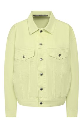 Женская джинсовая куртка DENIM X ALEXANDER WANG желтого цвета, арт. 4DC2192530 | Фото 1 (Кросс-КТ: Куртка, Деним; Рукава от горловины: Длинные; Рукава: Длинные; Материал внешний: Хлопок, Деним; Длина (верхняя одежда): Короткие; Статус проверки: Проверена категория)