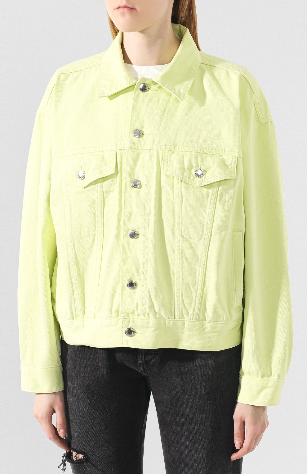 alexander wang pink denim jacket